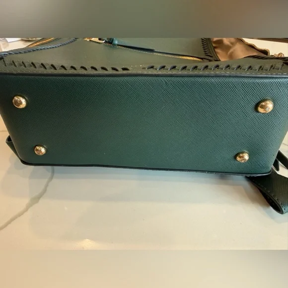 CALPAK Kaya Forest Green backpack/laptop bag. Gold tone hardware. - Picture 9 of 9